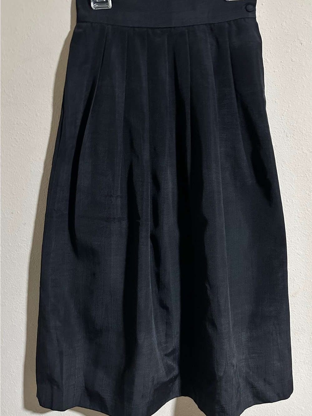 Talbots Black Midi Pleated Skirt